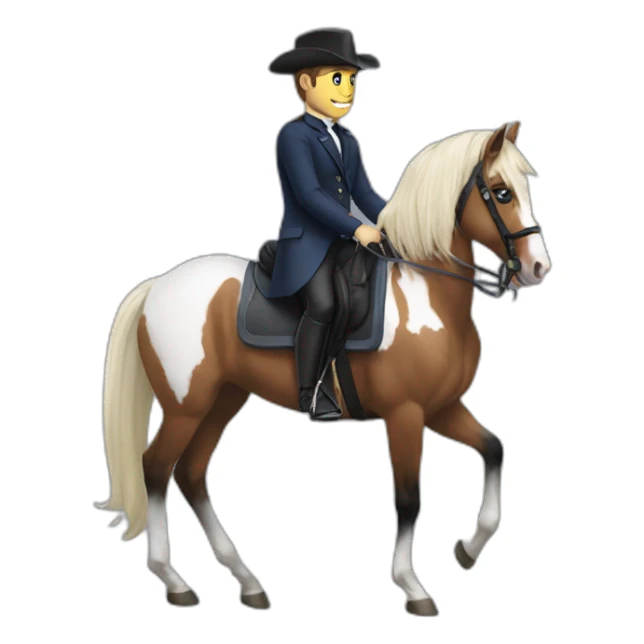 Macron sur un poney sticker