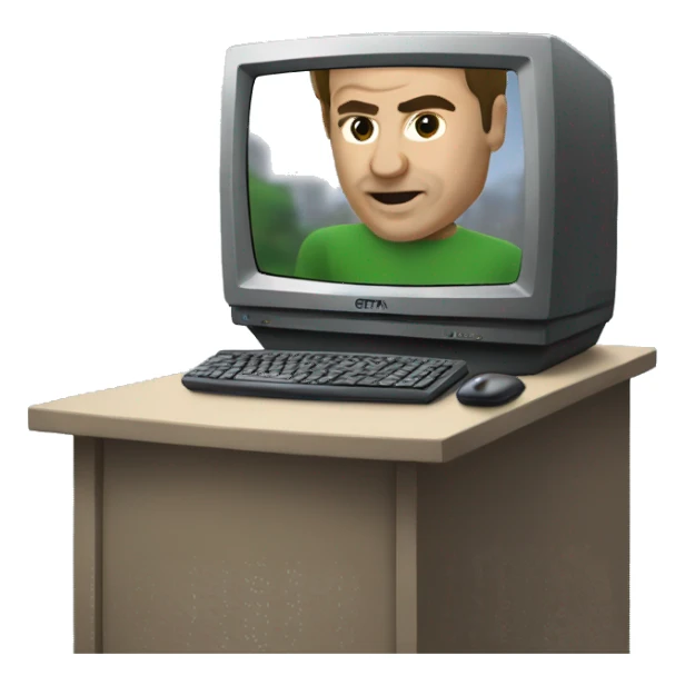 monitor with gta videogame playing sticker