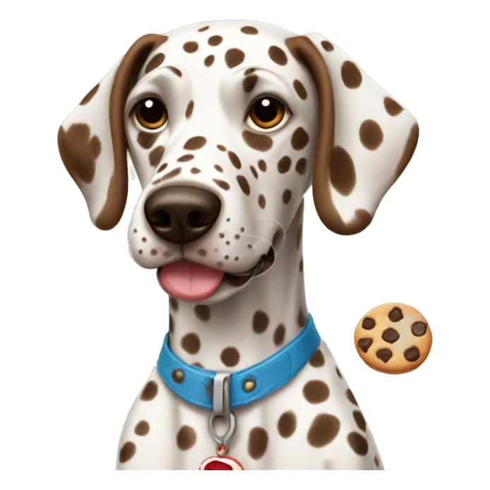 Brown Dalmatian and cookies sticker