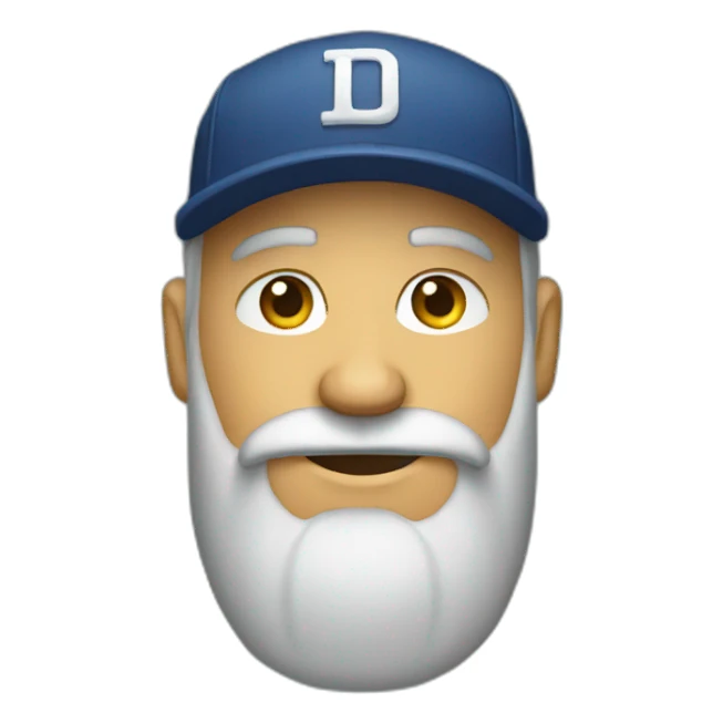 bearded man in cap sticker