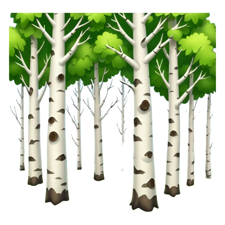 birch forest sticker