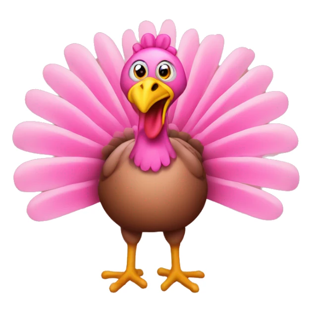 Pink turkey sticker
