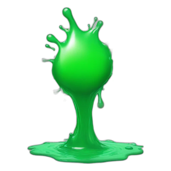Green splash sticker
