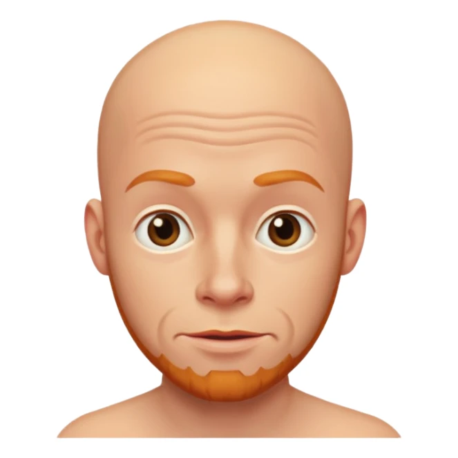 Bald ginger man sticker