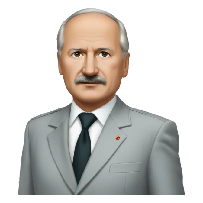 Lukashenko in an iron man suit sticker