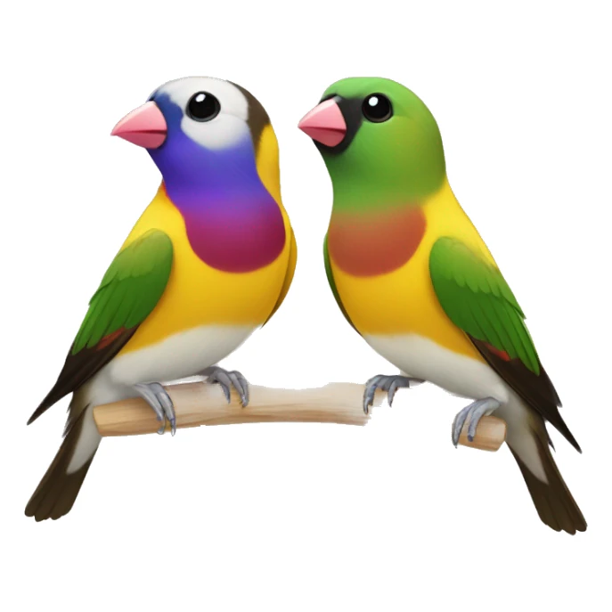 Two gouldian finches  sticker