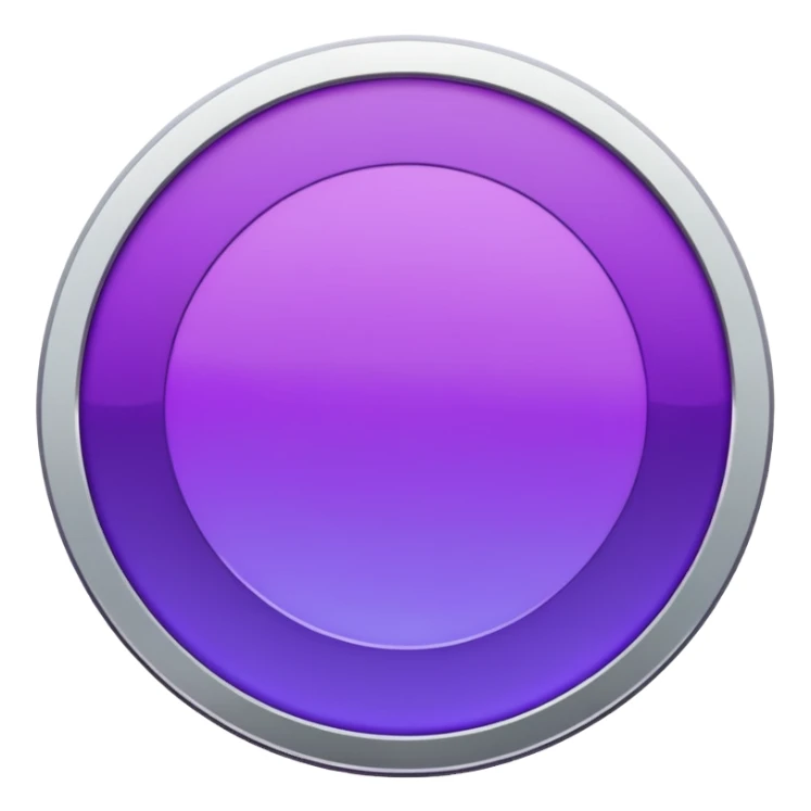 Purple modern Gradient coin 3d half rotate sticker