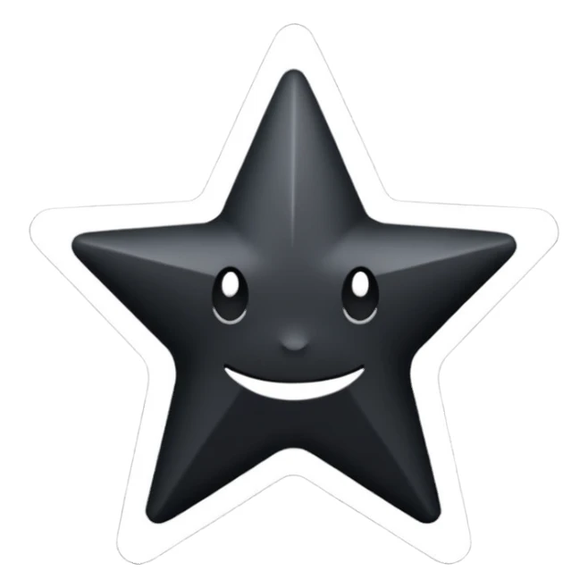 Black star  надпись sticker