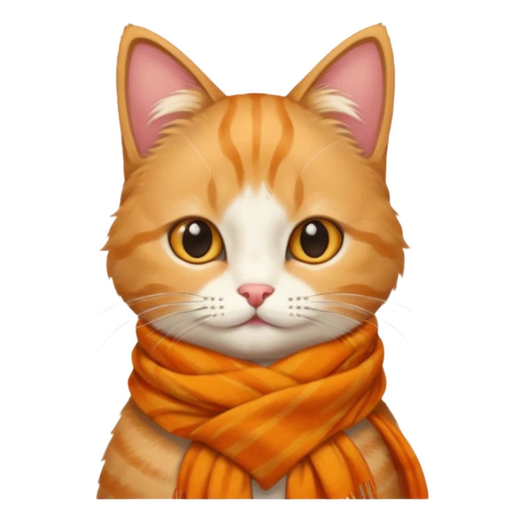A cat wearing a scarf  sticker