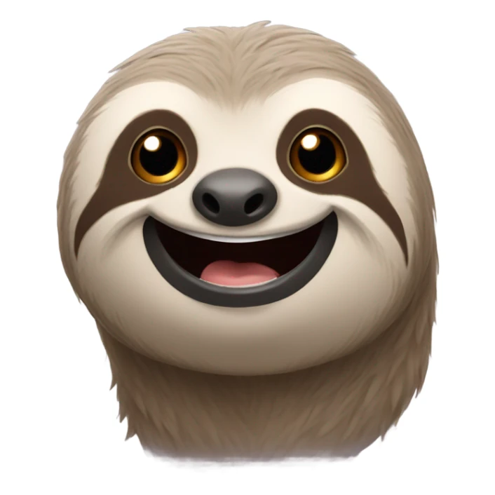 smiled sloth sticker