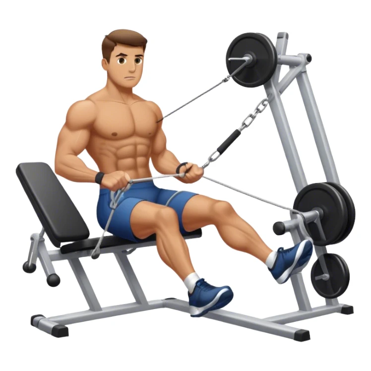 man cable-machine-leg-exercise sticker