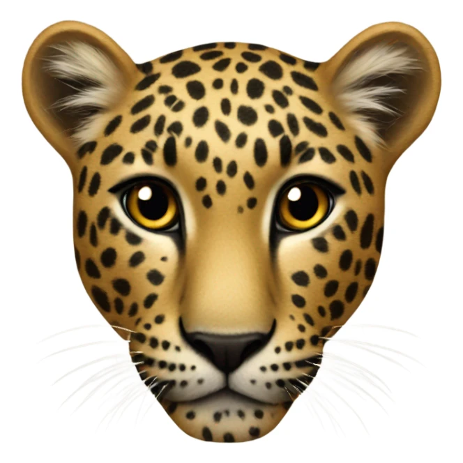 Leopard heart sticker
