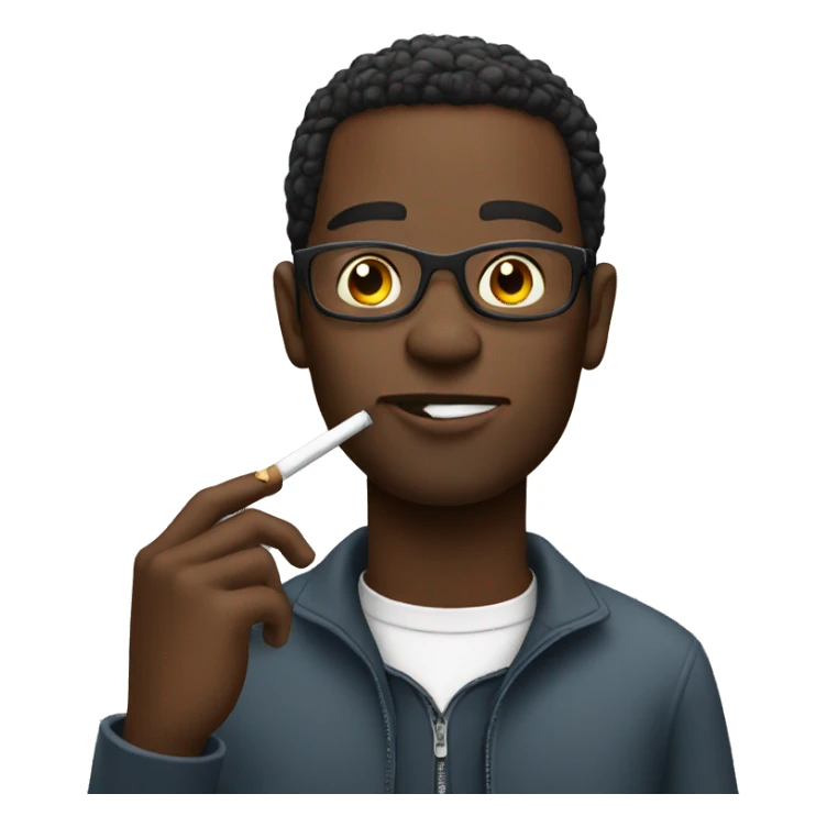 Black guy smoking a cigarette  sticker