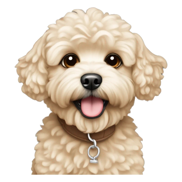 cream sand maltipoo sticker
