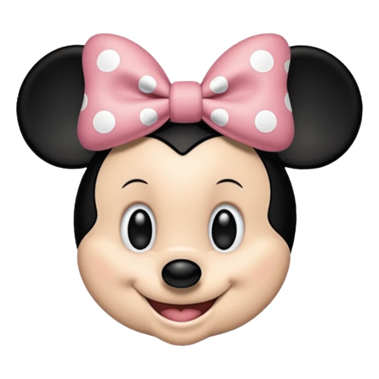 minnie mouse black and white outline sticker
