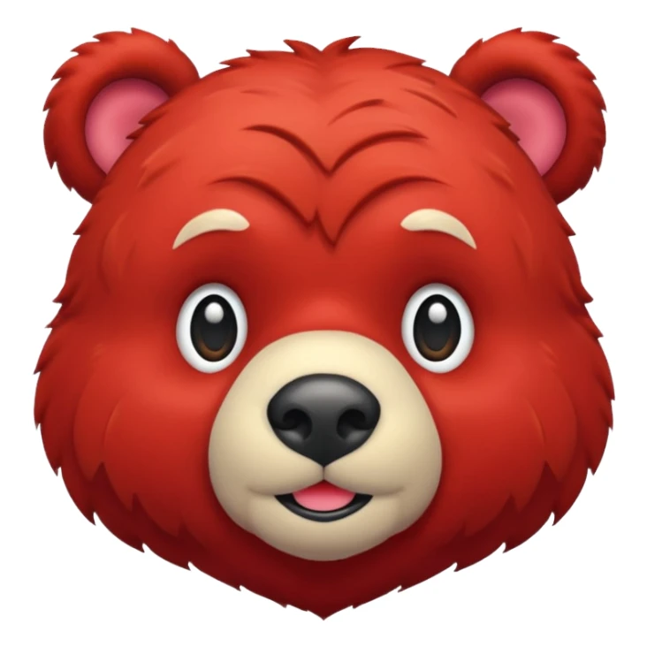 red bear sticker