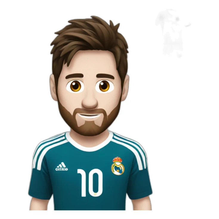 Messi in real madrid sticker