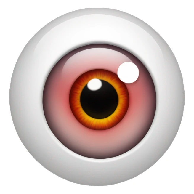 Eyeball with a red pupil sticker