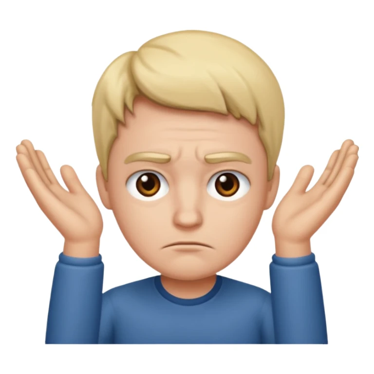 frowning emoji with hands to the side  sticker