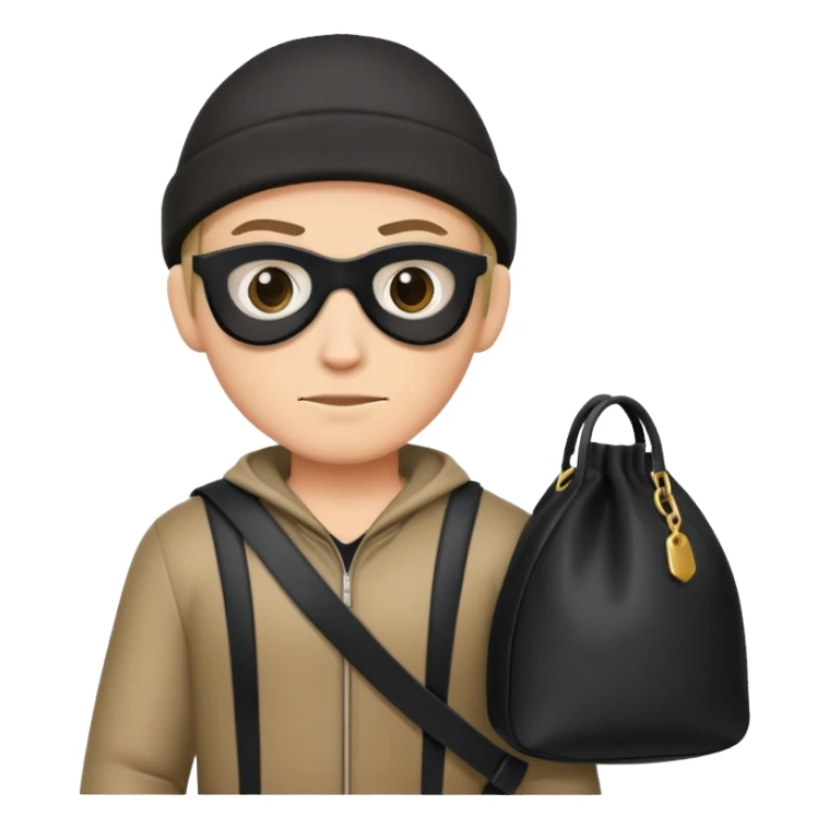 Robber with a bag sticker