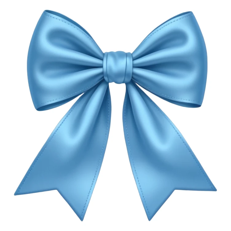 Soft blue bow sticker