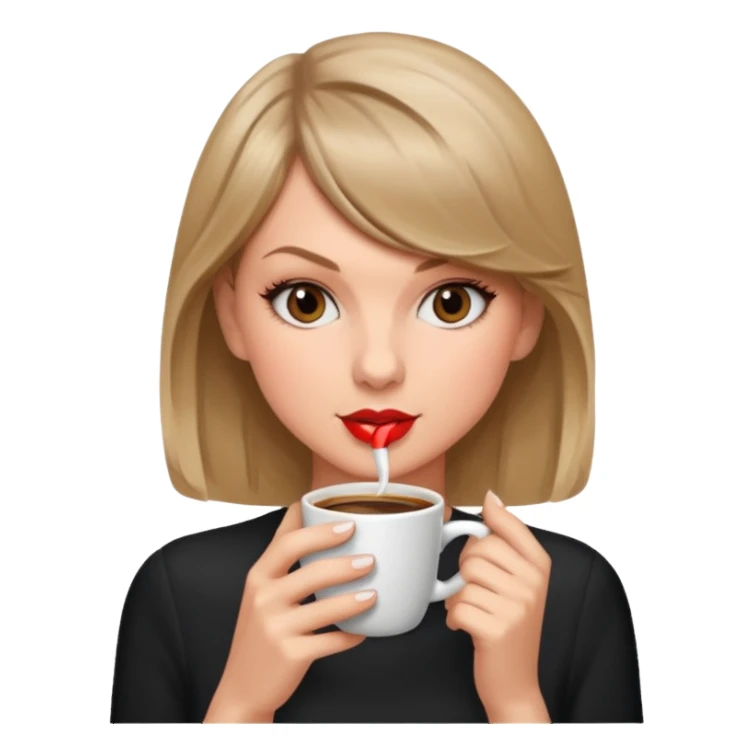 Taylor swift drinking coffee sticker