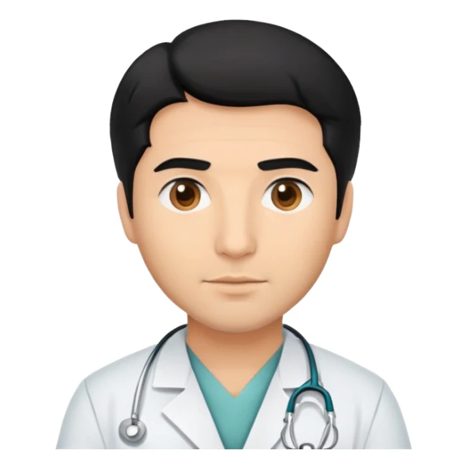 Доктор. Хирург мужчина с черными волосами sticker