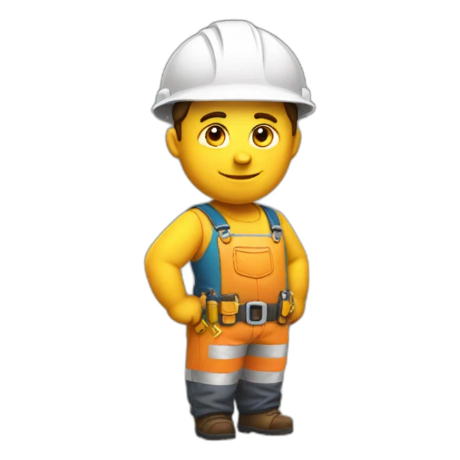  Builder with fat belly sticker