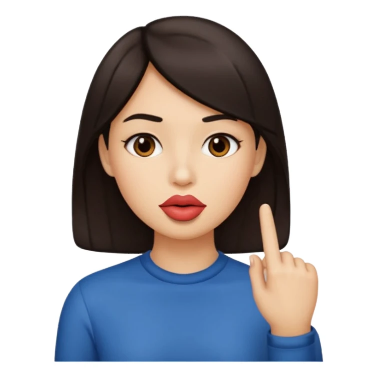 Boca con un dedo en los labios sticker