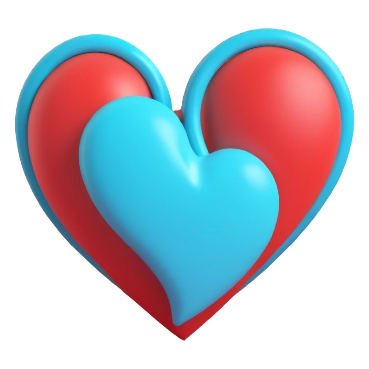 turquoise heart sticker