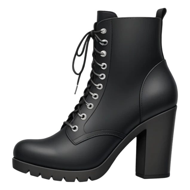Chunky black ankle booties  sticker