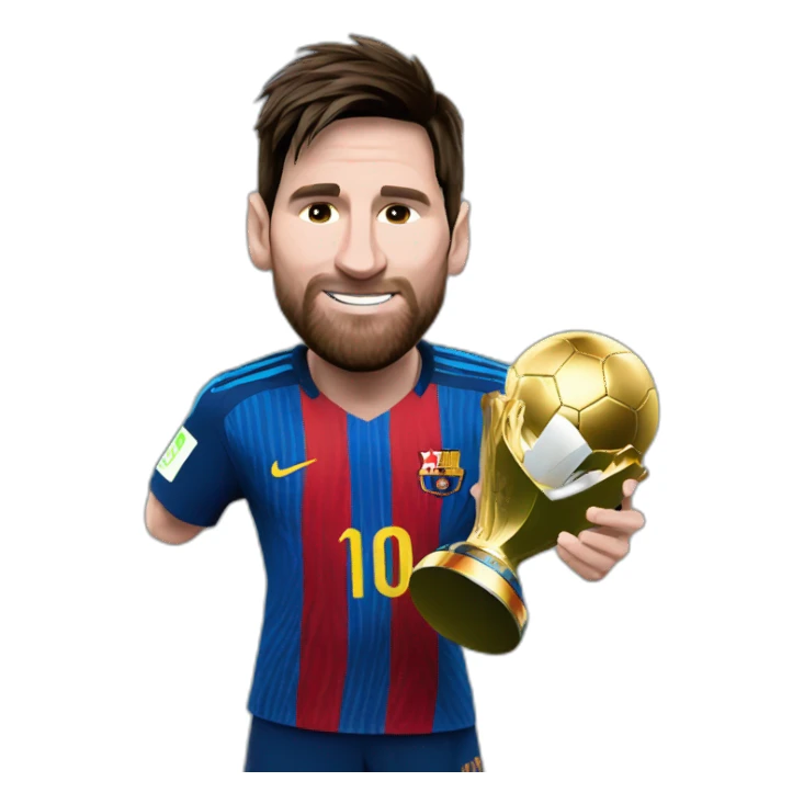 messi con la copa del mundo sticker
