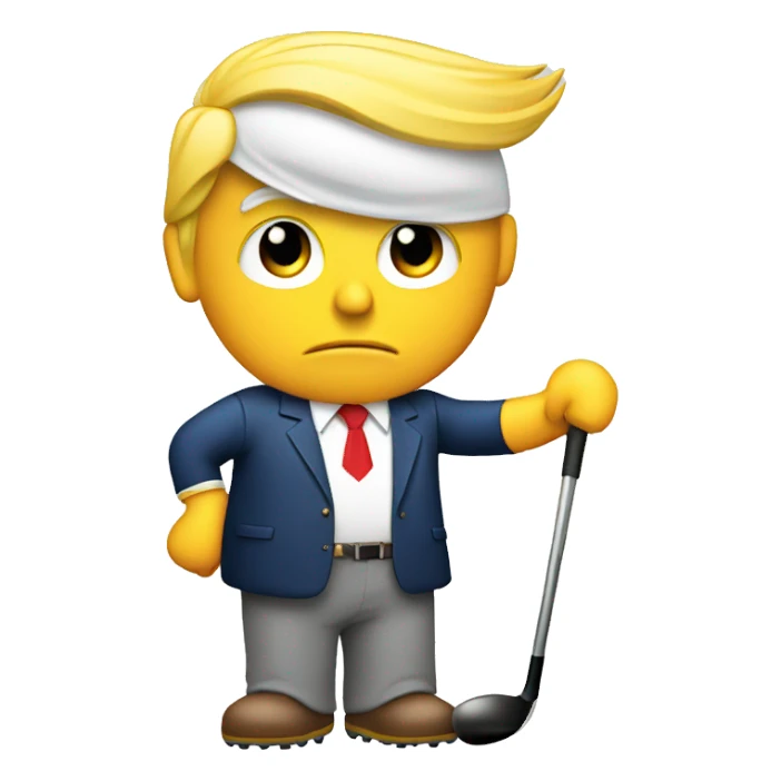 Donald trump golfing  sticker