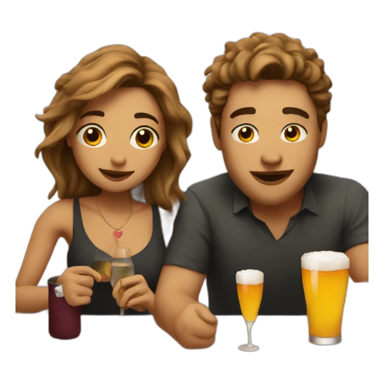 A drunk and in love man sticker