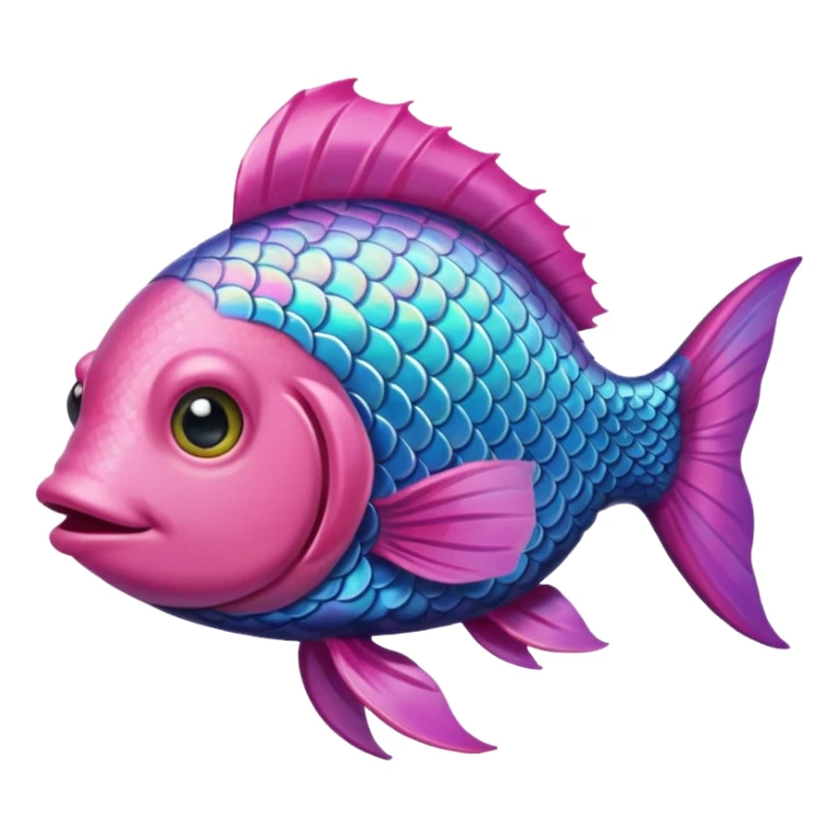 fish with pink hair sticker