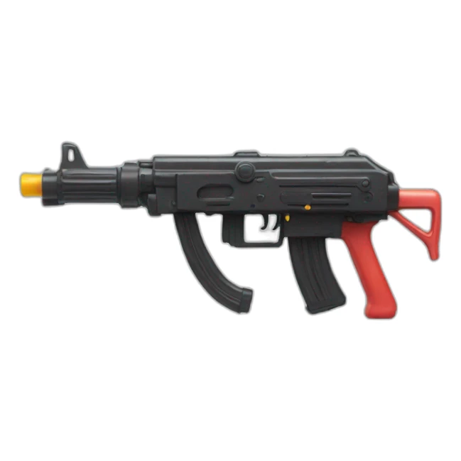 Water gun shaped like an AK sticker