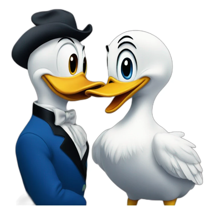 Donald duck kiss sticker