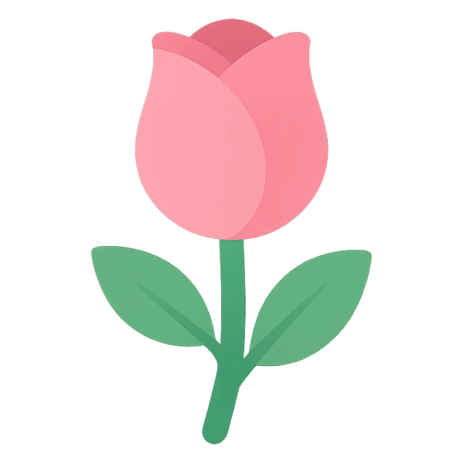 colored rose flower icon sticker