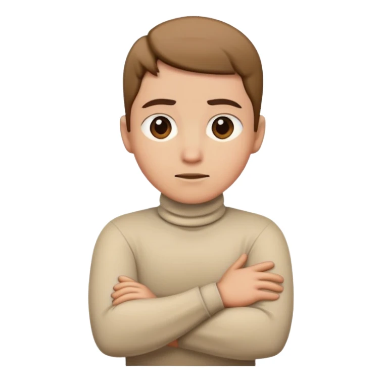 someone wit arms crossed around neck sticker