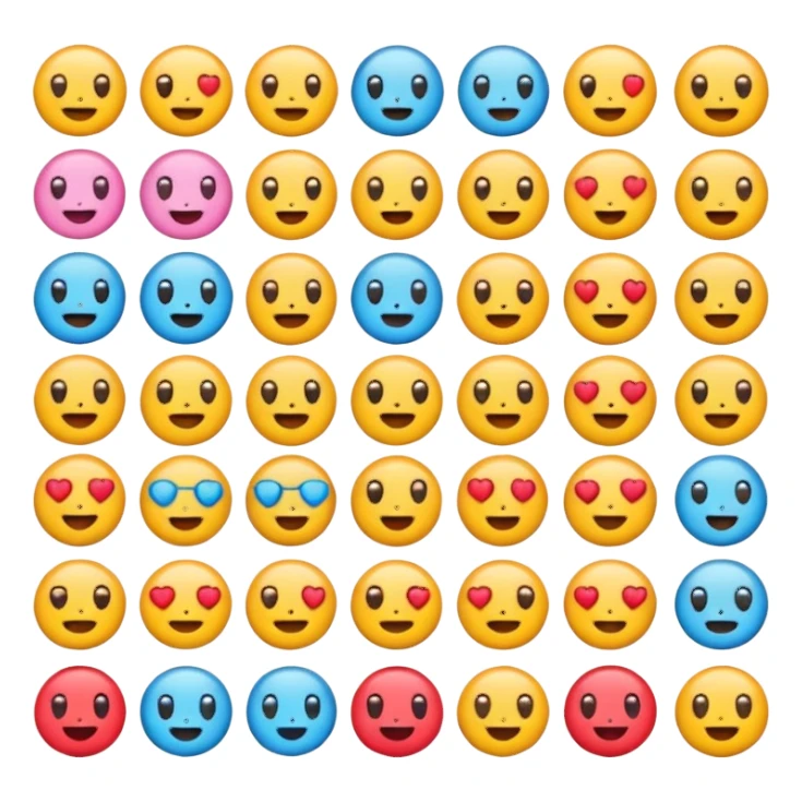 Emojis fofos sticker