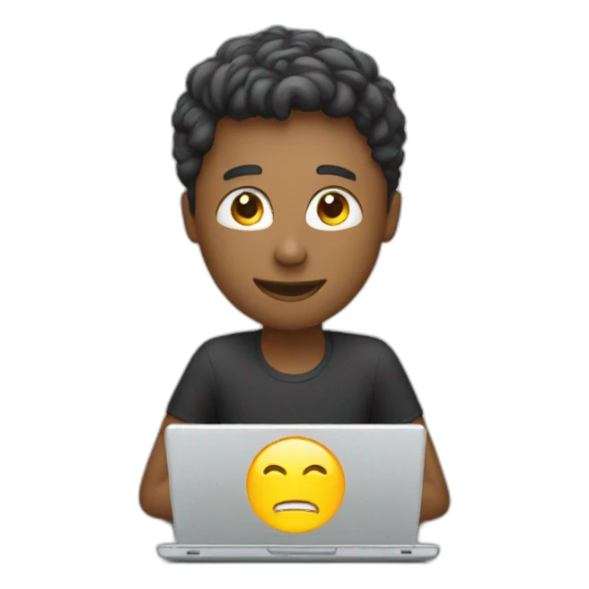 user with laptob sticker