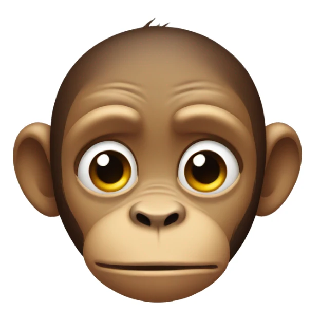 Monkey sad with tears sticker