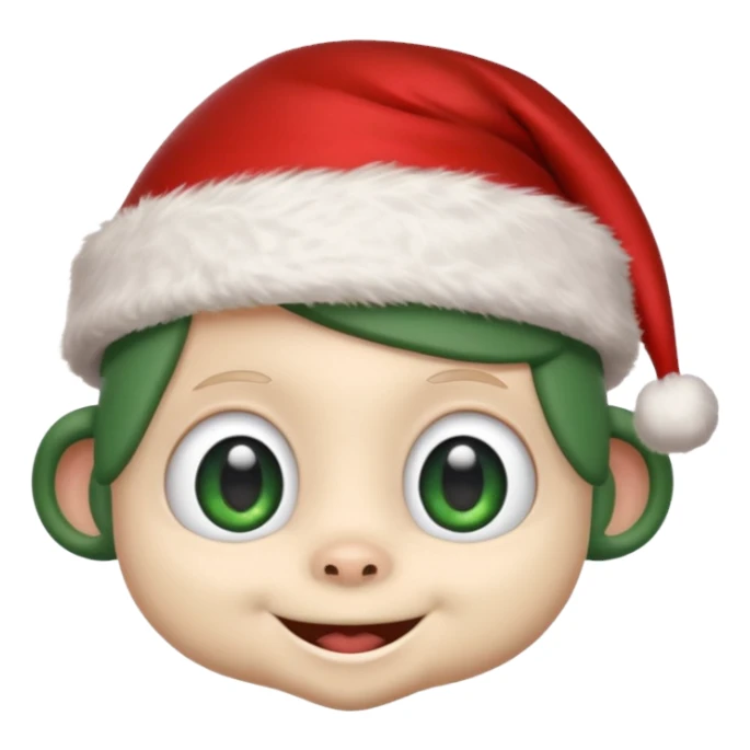 grogu wearing santa hat sticker