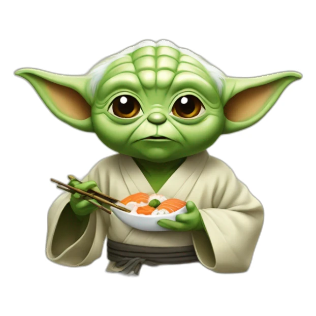 Yoda eat sushi sticker