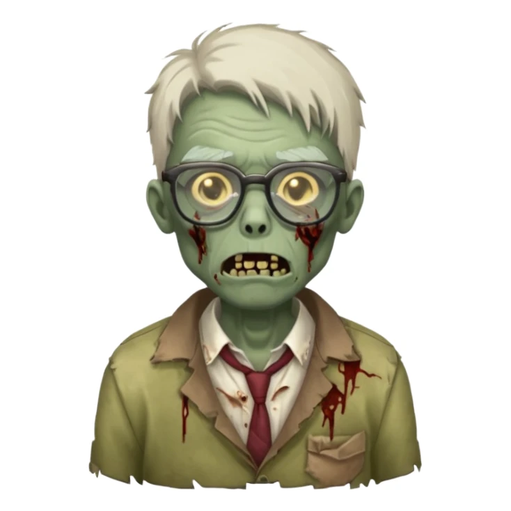 Zombie de oculos sticker
