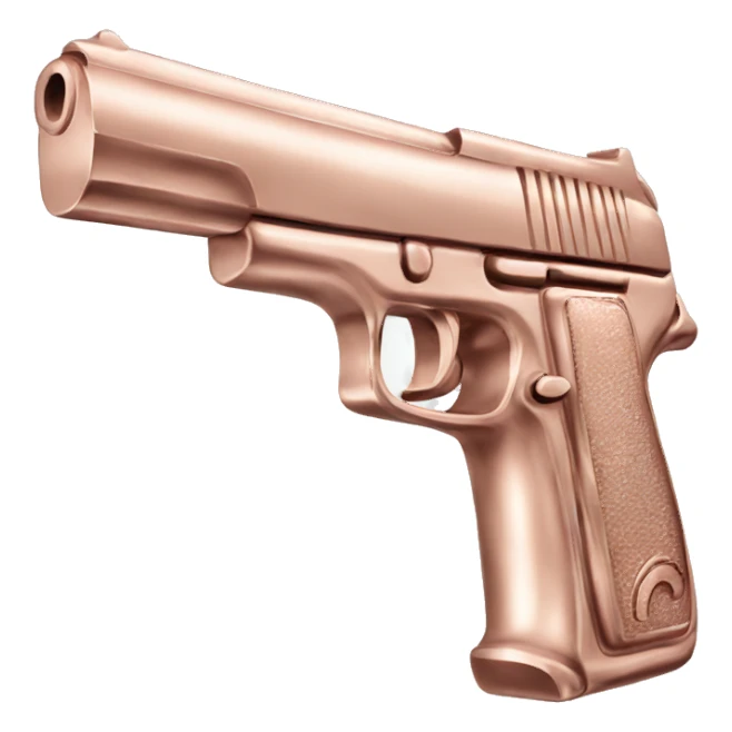 Rose gold gun sticker