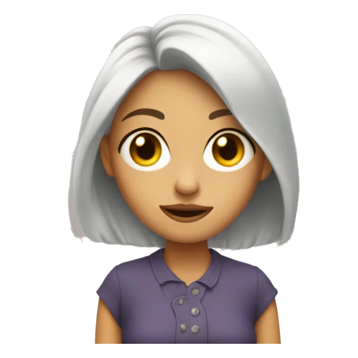 Rolling eye girl  sticker