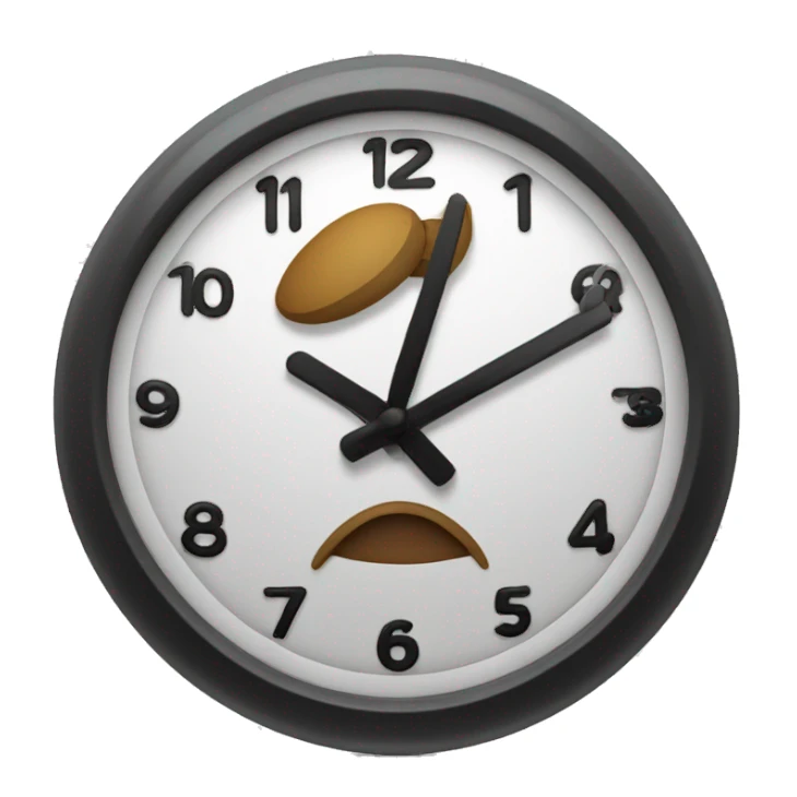 a gosth with a clock sticker