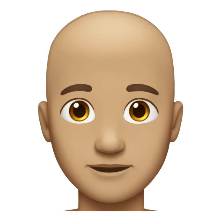 Bald medium skin tone  sticker