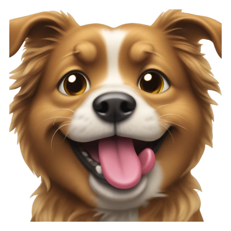 playful dog with tongue out sticker